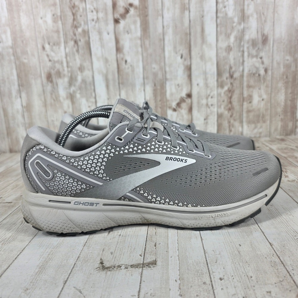 Brooks Ghost 14 Womens Running Shoes Grey Silver 1203561B089 Size 11.5 Medium B